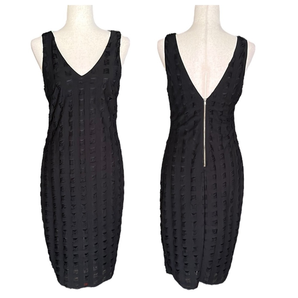 Astr midi LBD with exposed back zipper dress
